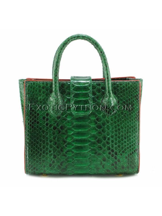 Python handbag emerald shiny BG-306