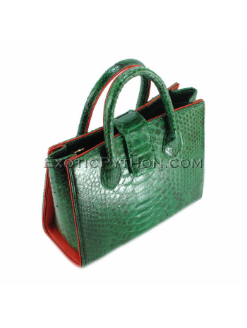 Python handbag emerald shiny BG-306