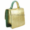 Python skin bag shiny gold BG-304