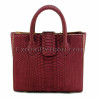 Snakeskin handbag burgundy matt BG-301