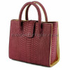 Snakeskin handbag burgundy matt BG-301