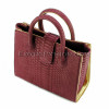 Snakeskin handbag burgundy matt BG-301