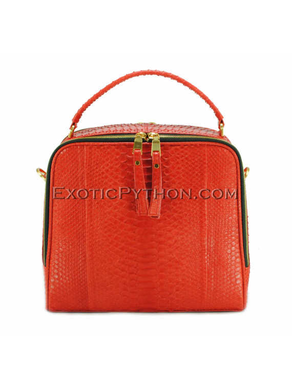 Snake handbag red matt BG-298