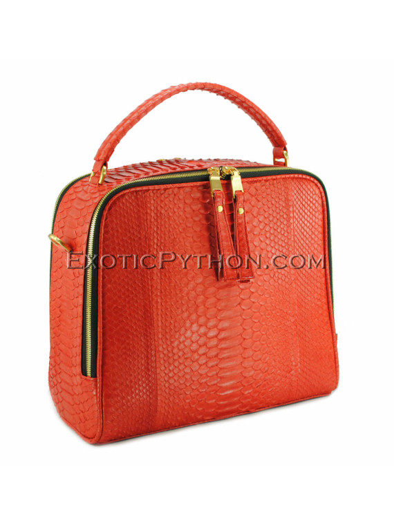 Snake handbag red matt BG-298