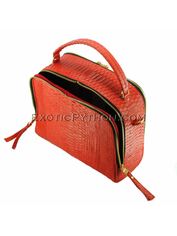 Snake handbag red matt BG-298