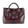 Python shoulder bag burgundy shiny BG-293