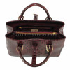 Python shoulder bag burgundy shiny BG-293