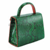 Python handbag emerald green shiny BG-292