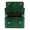 Python handbag emerald green shiny BG-292