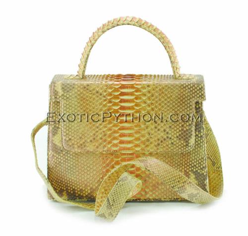 Snake leather bag gold platting BG-287