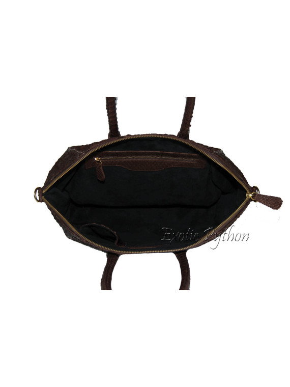 Genuine python bag brown matt BG-2