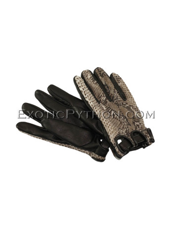 Snakeskin gloves brown color AC-64 