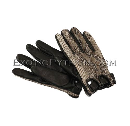Snakeskin gloves brown color AC-64 