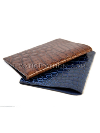 Crocodile leather passport cover AC-73