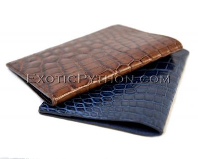 Crocodile leather passport cover AC-73