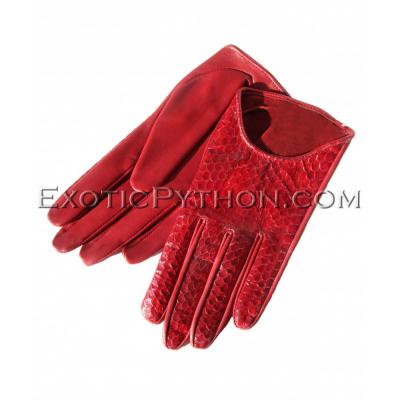 Snakeskin gloves red color AC-59