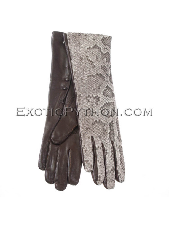 Snakeskin gloves natural color AC-61