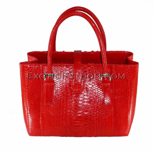 Python leather bag red BG-240