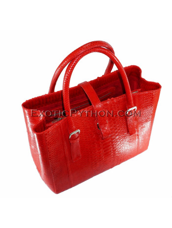 Python leather bag red BG-240