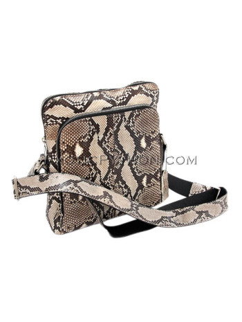 Python leather bag natural color BG-252