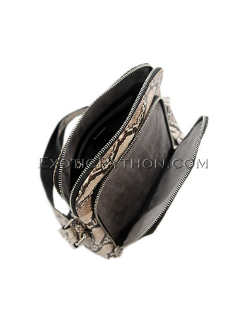 Python leather bag natural color BG-252