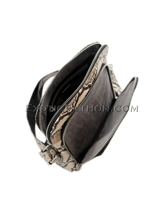 Python leather bag natural color BG-252