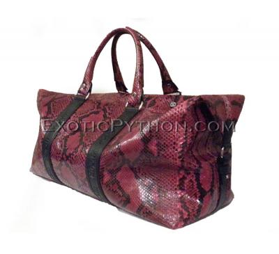 Python leather bag color burgundy motif BG-253