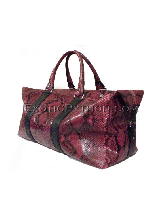 Python leather bag color burgundy motif BG-253