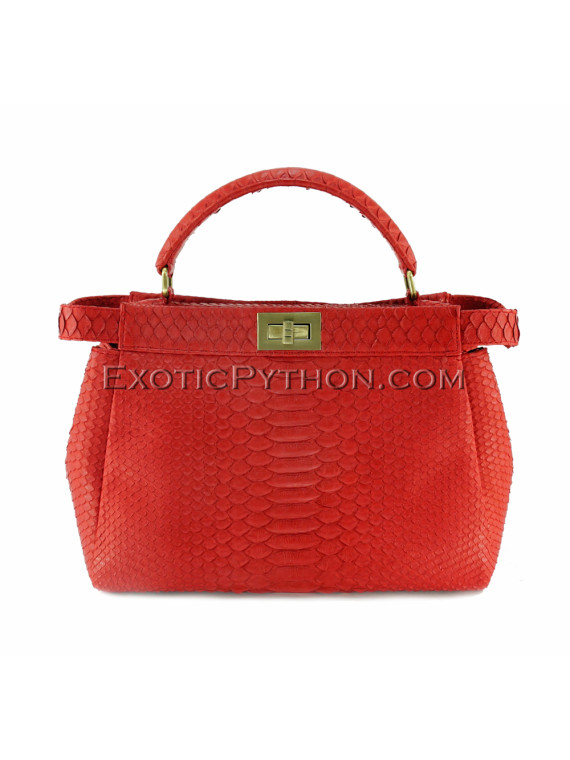 Python leather bag red BG-256