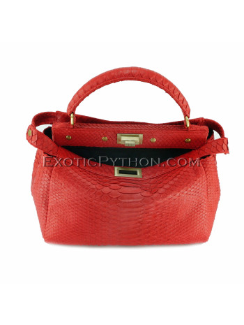 Python leather bag red BG-256