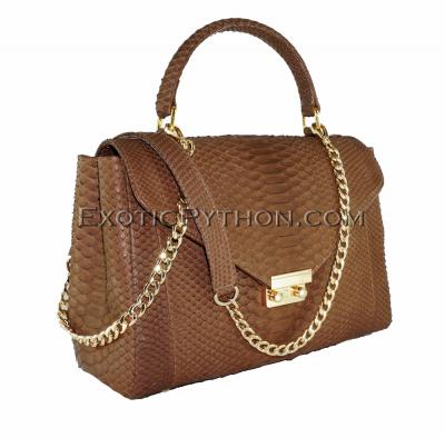  Python leather crossbody bag brown BG-258