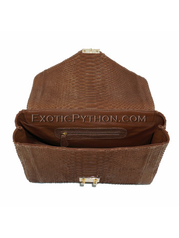  Python leather crossbody bag brown BG-258