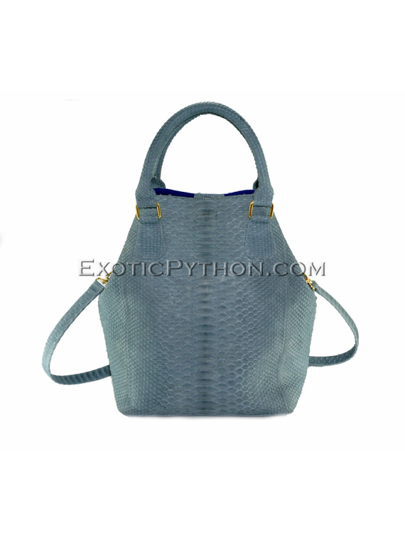 Python leather bag Gray BG-259