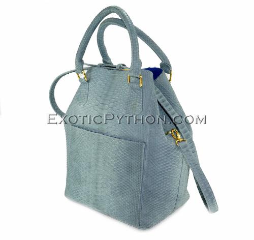 Python leather bag Gray BG-259