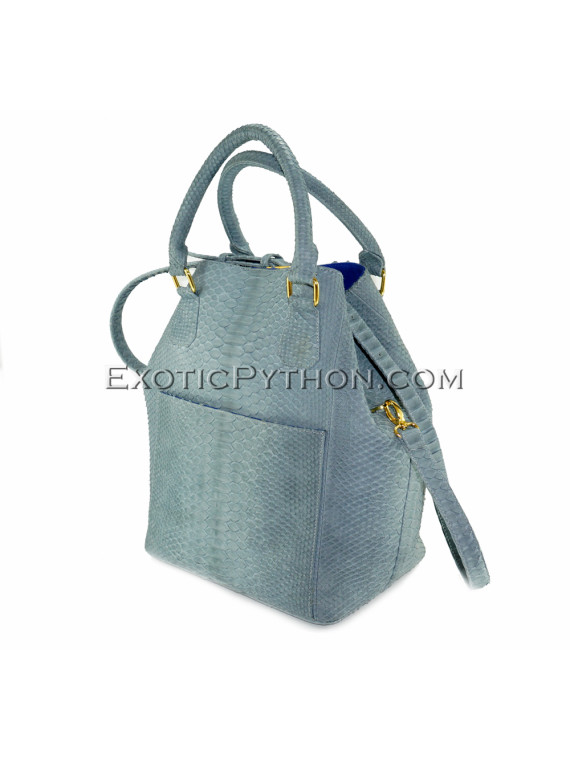 Python leather bag Gray BG-259