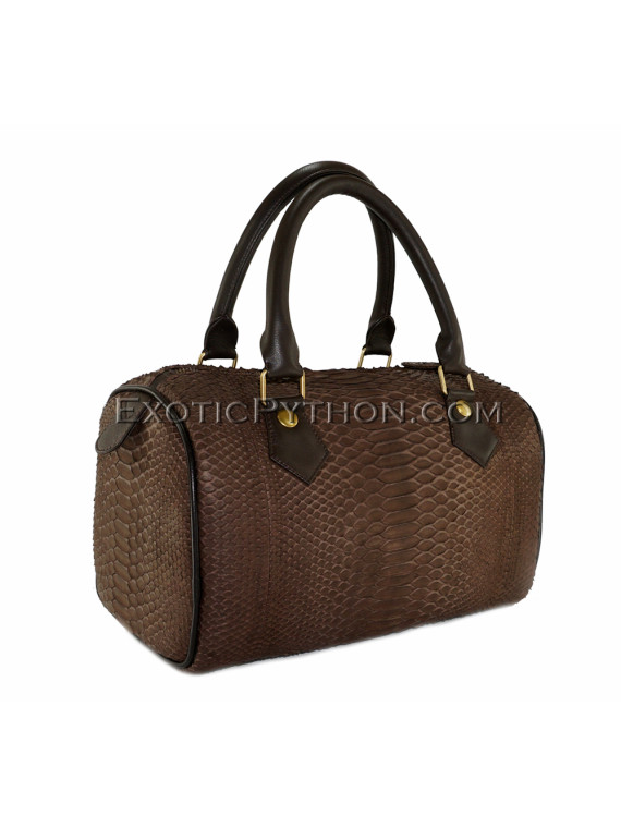 Python leather bag brown BG-260