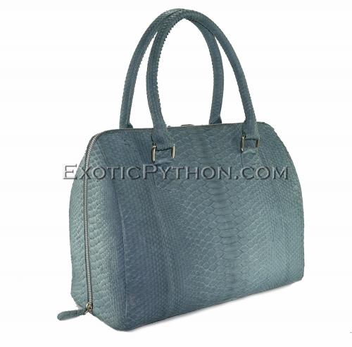 Python leather bag gray BG-262