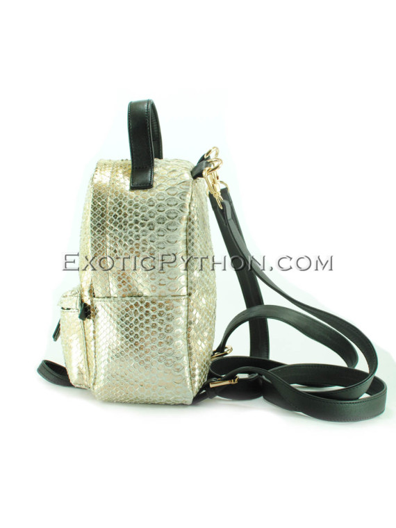 Gold python leather backpack BG-274