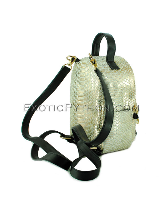 Gold python leather backpack BG-274