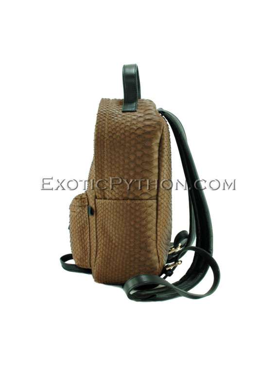 Brown color python leather backpack BG-279