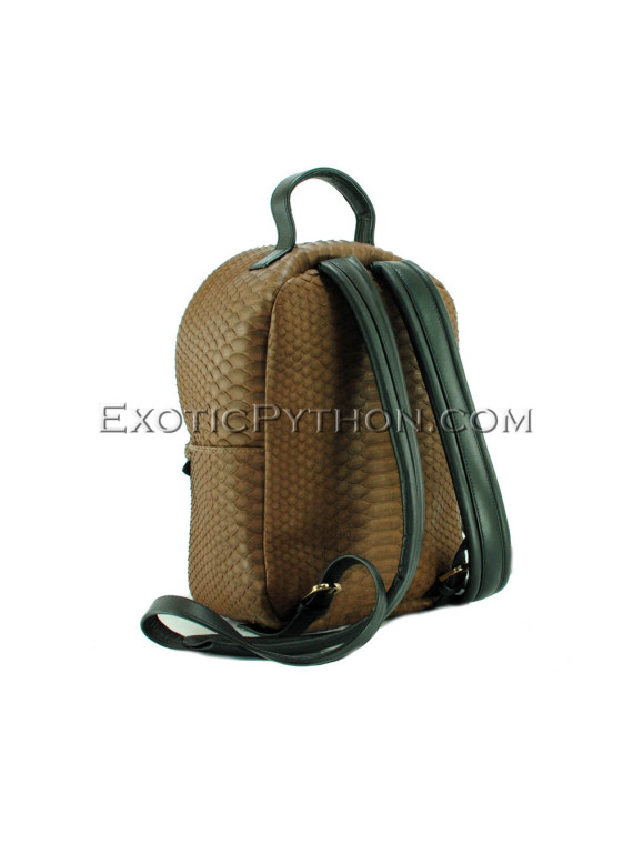 Brown color python leather backpack BG-279