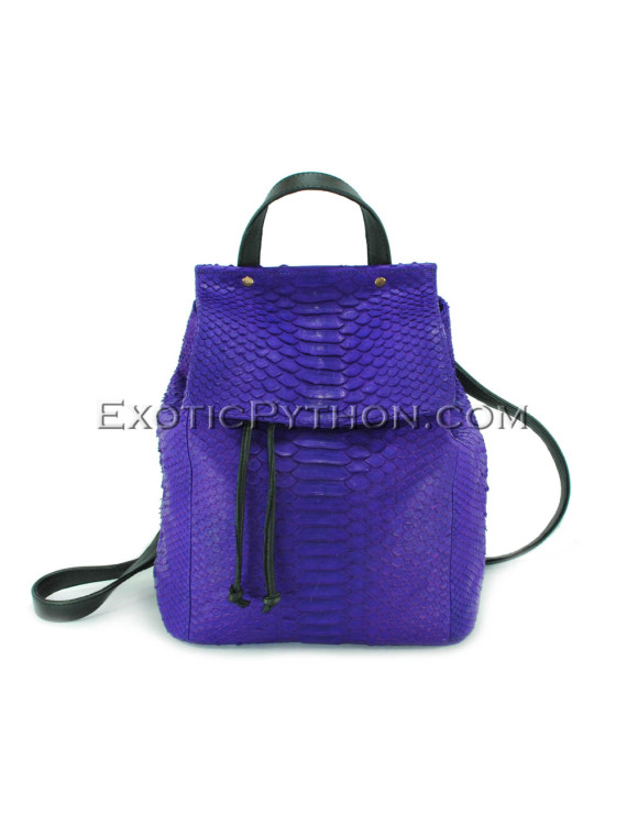 Purple python leather backpack BG-284