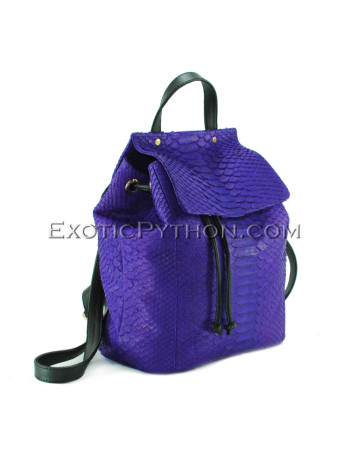 Purple python leather backpack BG-284