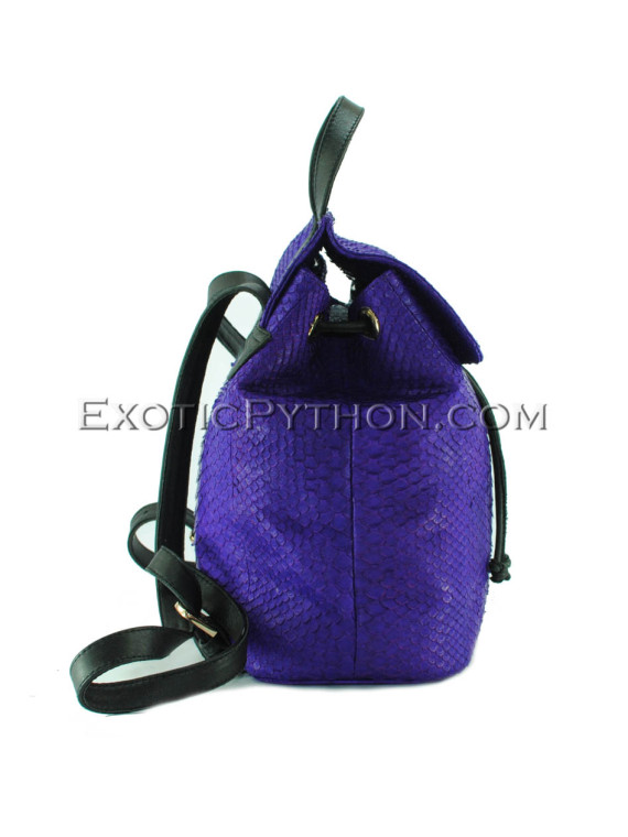 Purple python leather backpack BG-284