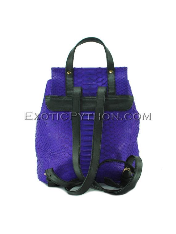 Purple python leather backpack BG-284