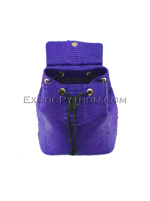 Purple python leather backpack BG-284