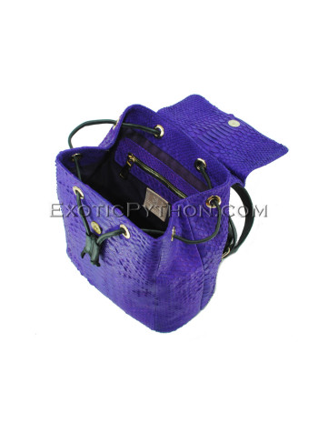 Purple python leather backpack BG-284