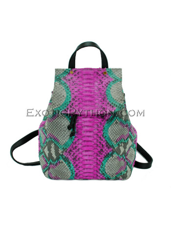 Python leather backpack multi BG-286