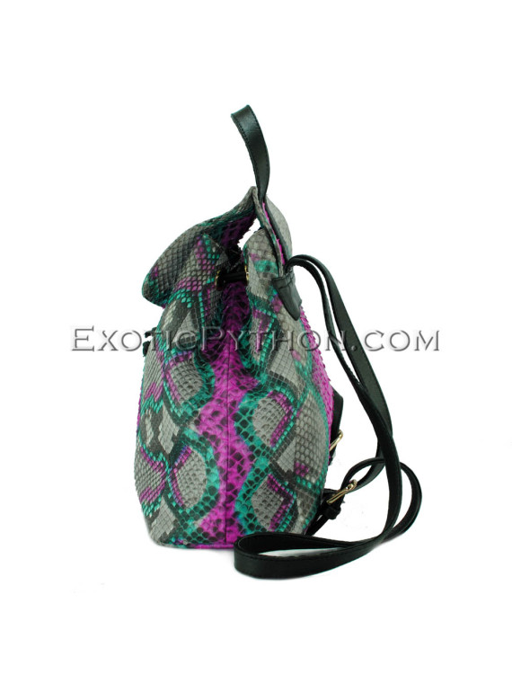 Python leather backpack multi BG-286