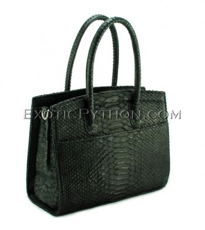 Python leather bag black BG-297